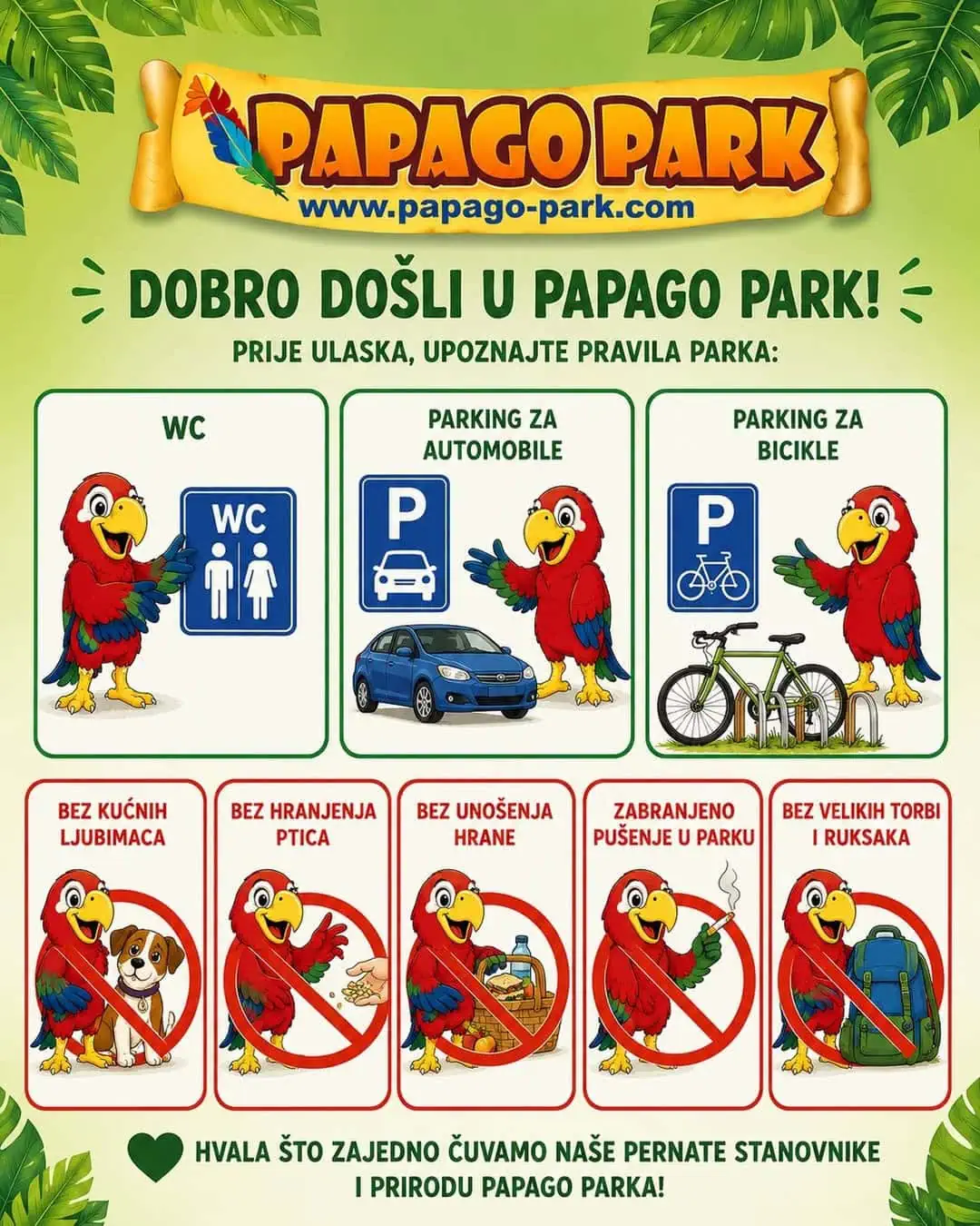 pravila-parka-papago-park-croatia Pravila Parka - Papago Park Croatia